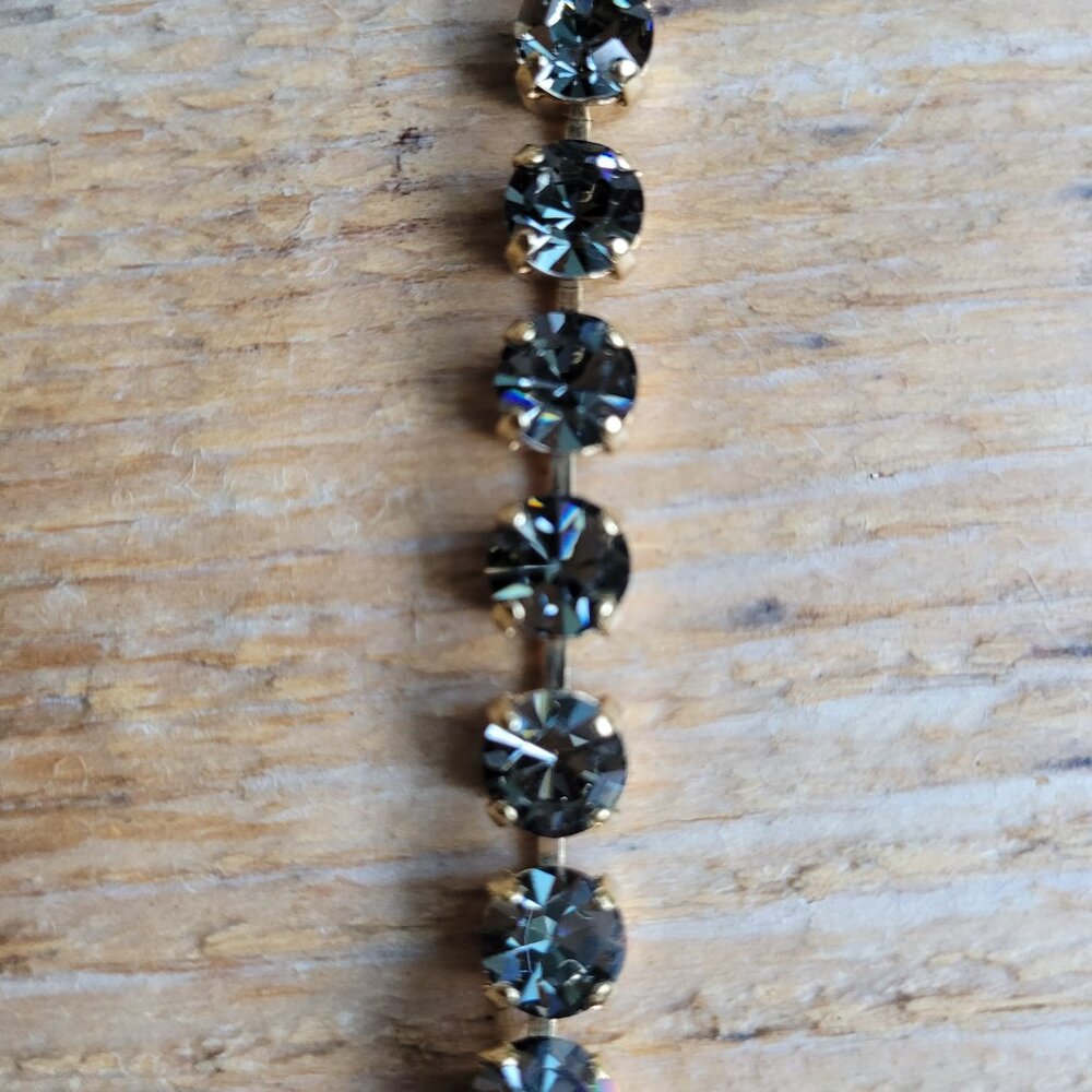 Coach Vintage Pave Swarovski Crystal Strand Gold Plated Cupchain Bangle Bracelet - Picture 6 of 6